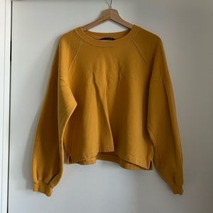 Abercrombie & Fitch Mustard Yellow Crewneck